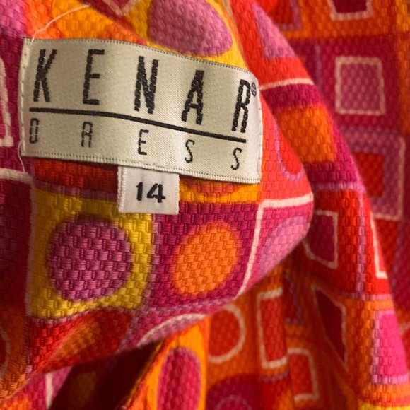 kenar vintage mod dress | 70's retro | sleeveless | size 14/MED | keyhole detail - Picture 4 of 9